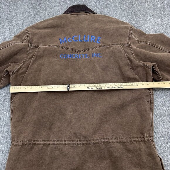VTG Carhartt C52 CHT Duck Canvas Blanket Lined Chore Barn Coat Jacket XL TALL - Picture 10 of 13